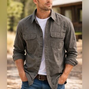 Outdoor Series Fallow Men’s Cotton Long sleeve Button Down Work Shirt
